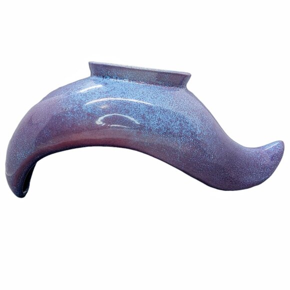 MCM Red Wing Pottery Console Planter Vase Purple Pink Speckle Vintage 1950s - Picture 8 of 13